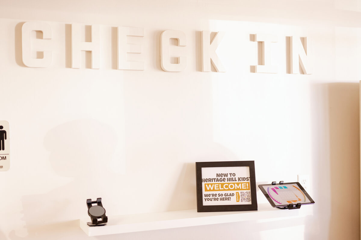 Welcome desk at Heritage Hill